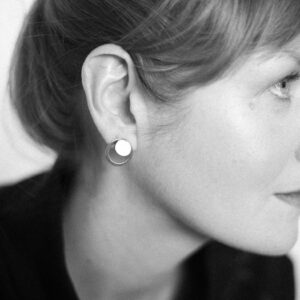 Lentsiuse 17 × 17 mm roostevabast terasest kõrvarõngad, poolmatt pealispind ja poleeritud servad