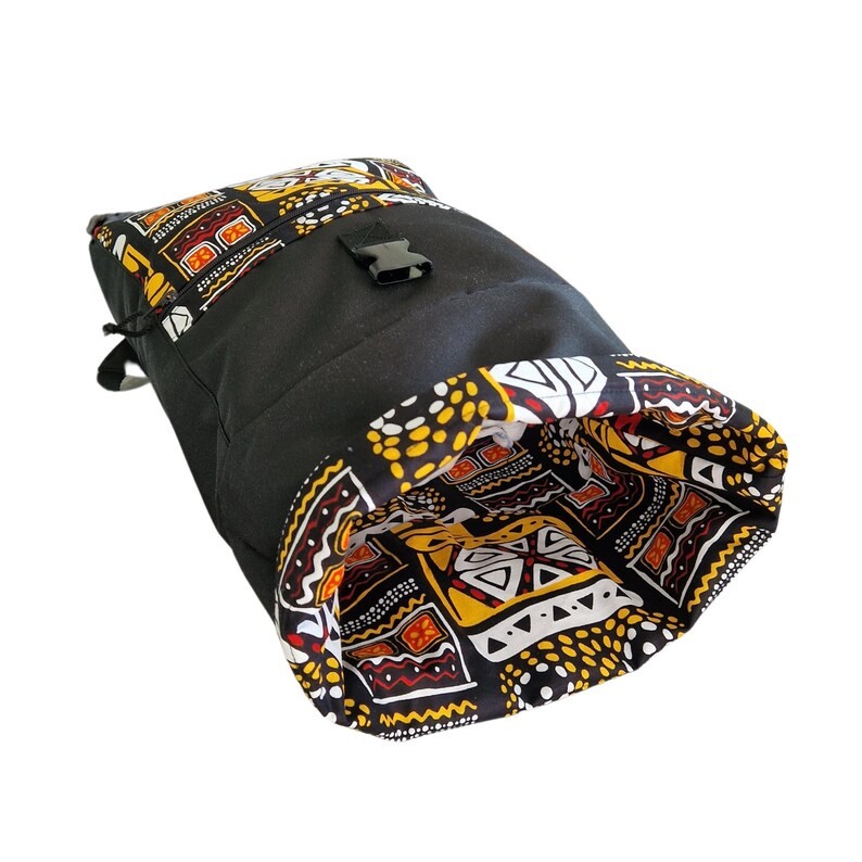 Kollase mustriga veekindel Rolltop seljakott - Image 4