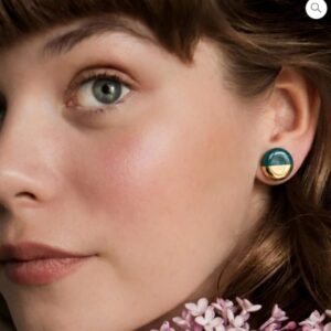Porcelain Round Stud Earrings